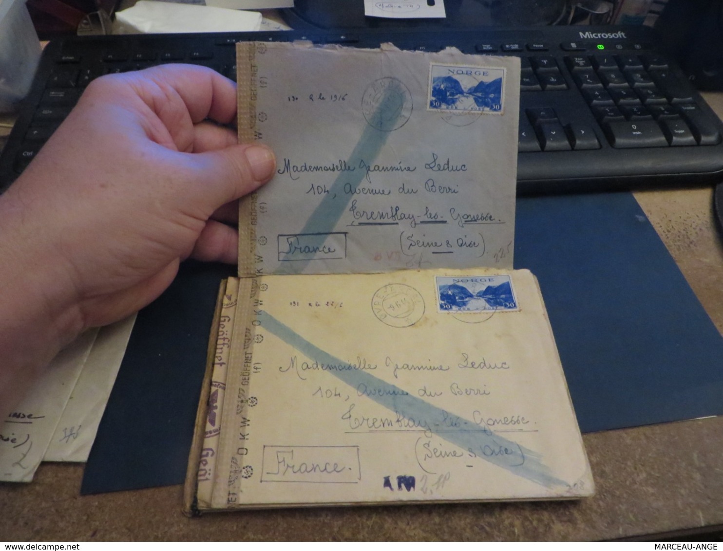 LOT D'ENVIRON 10 Lettres MILITARIA, De CENSURE 1939/1945 Et Assimilées Guerre ,certaines Avec Contenue - Collections (sans Albums)