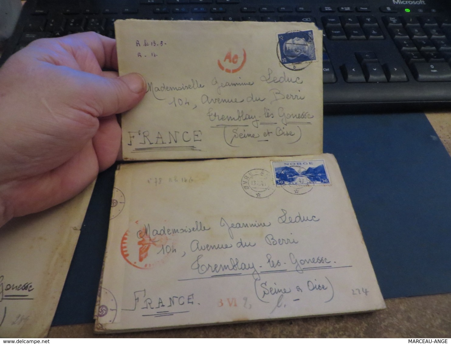 LOT D'ENVIRON 10 Lettres MILITARIA, De CENSURE 1939/1945 Et Assimilées Guerre ,certaines Avec Contenue - Collections (sans Albums)