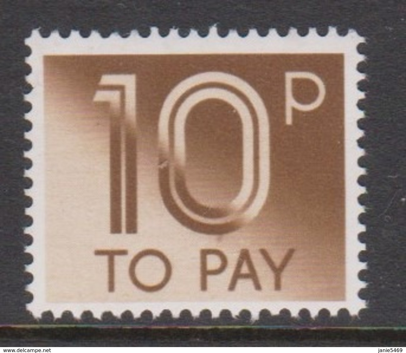 Great Britain SG D95 1982 Postage Due 10p Light Brown ,mint Never Hinged - Used Stamps
