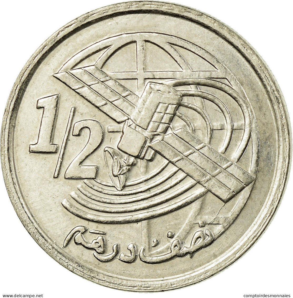 Monnaie, Maroc, Mohammed VI, 1/2 Dirham, 2002/AH1423, Paris, SUP, Copper-nickel - Maroc