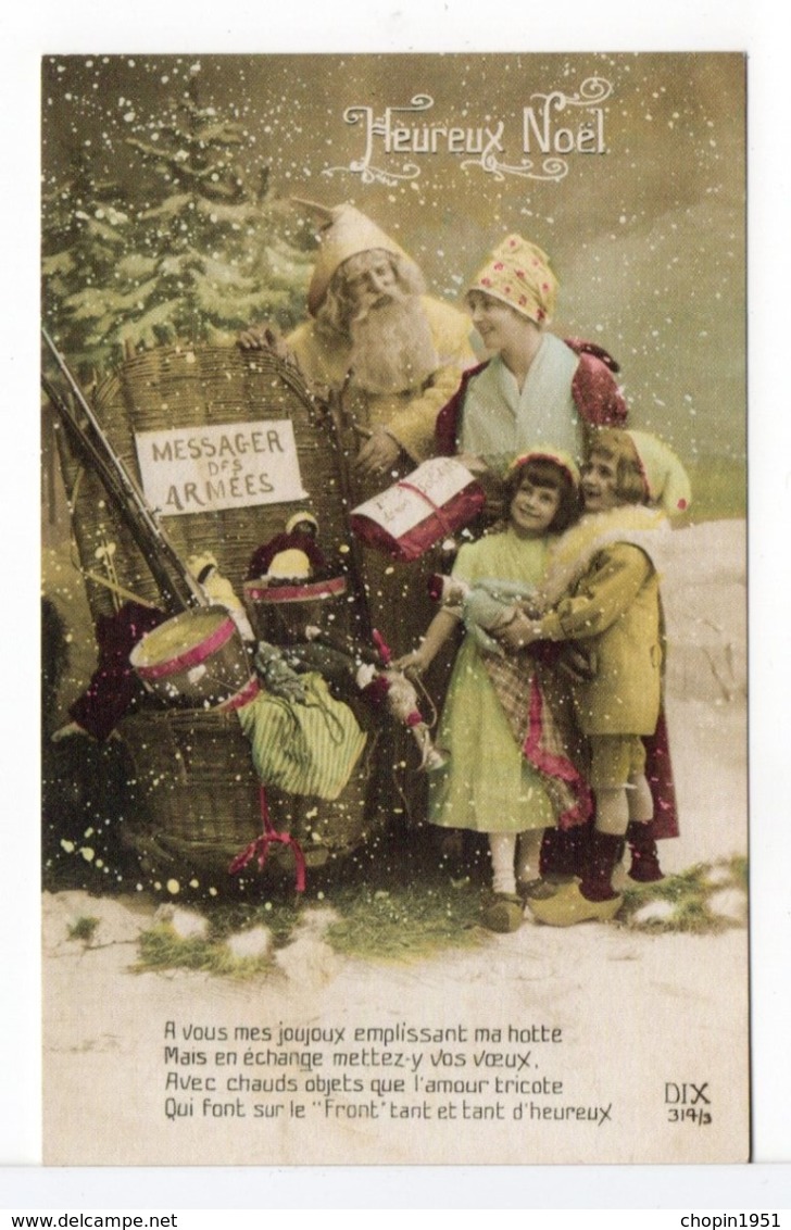 CPA - MÈRE ET ENFANTS, POUPÉES ET PÈRE NOËL - MESSAGER DES ARMÉES - REPRO - Groupes D'enfants & Familles