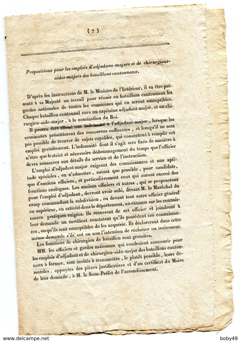 MAINE ET LOIRE De ANGERS  Circulaire De La GARDE NATIONALE Du 19/071831 Avec Dateur T 13 Du 25/07/1831 ( 4 Pages) - Manuscrits