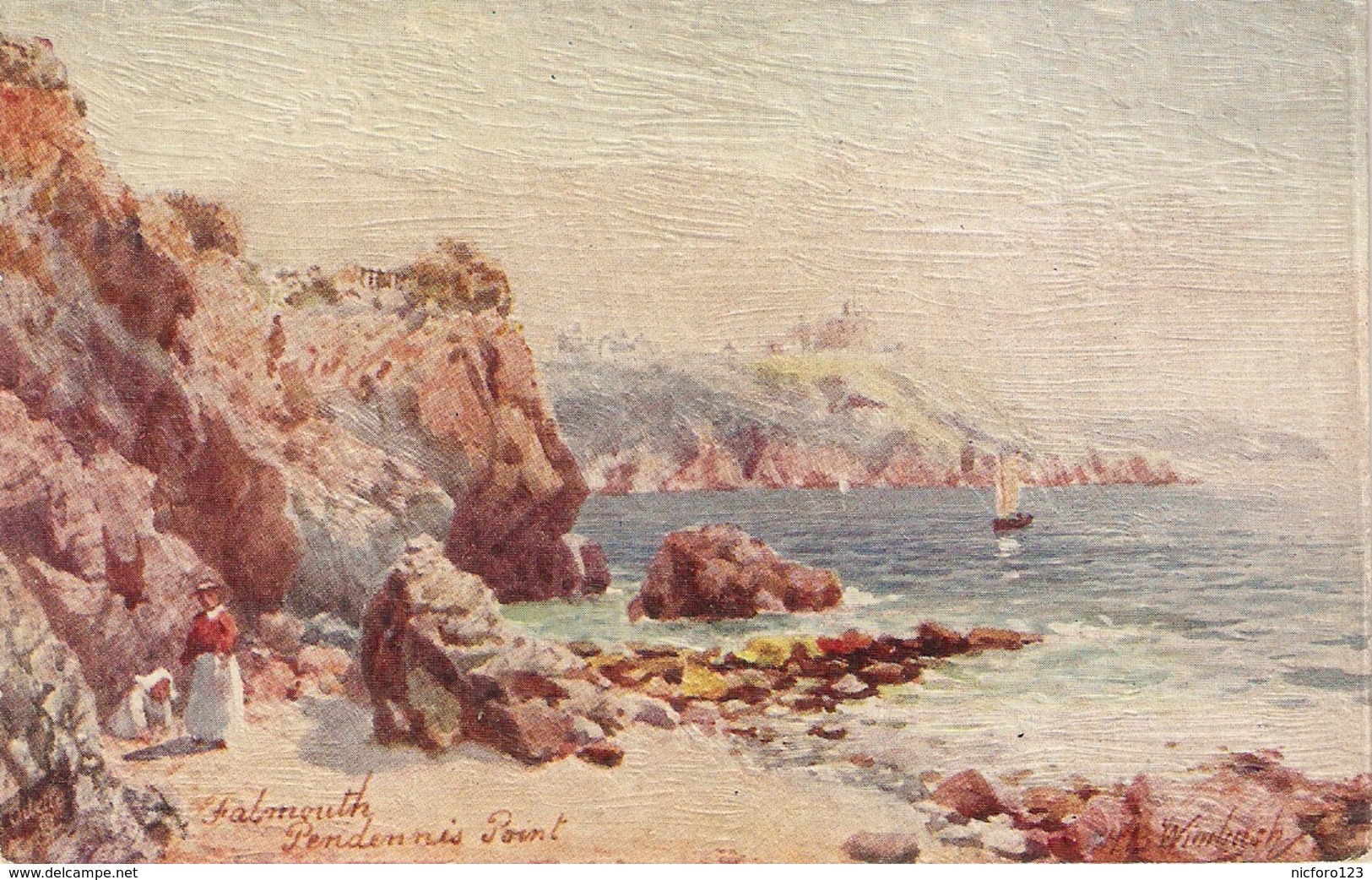 "H.B.Wimush..Falmouth" Lot Of 5 Tuck Postcards, Views Of Falmouth, Ser. # 7072 - Tuck, Raphael