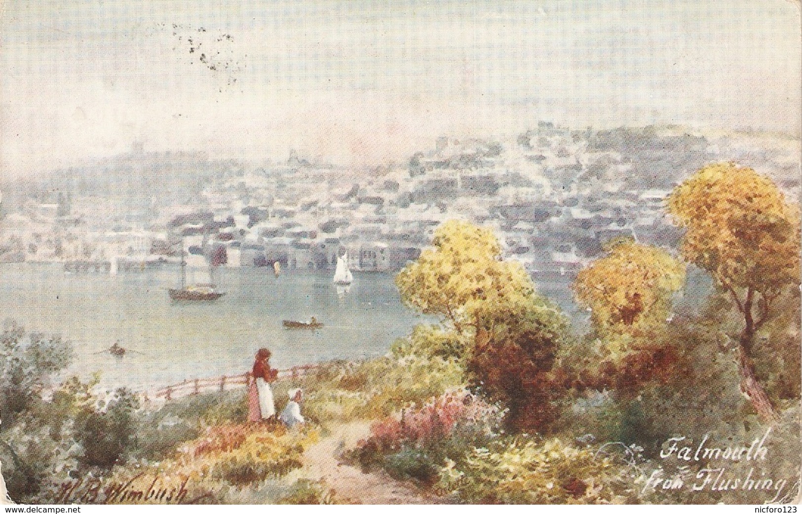 "H.B.Wimush..Falmouth" Lot Of 5 Tuck Postcards, Views Of Falmouth, Ser. # 7072 - Tuck, Raphael