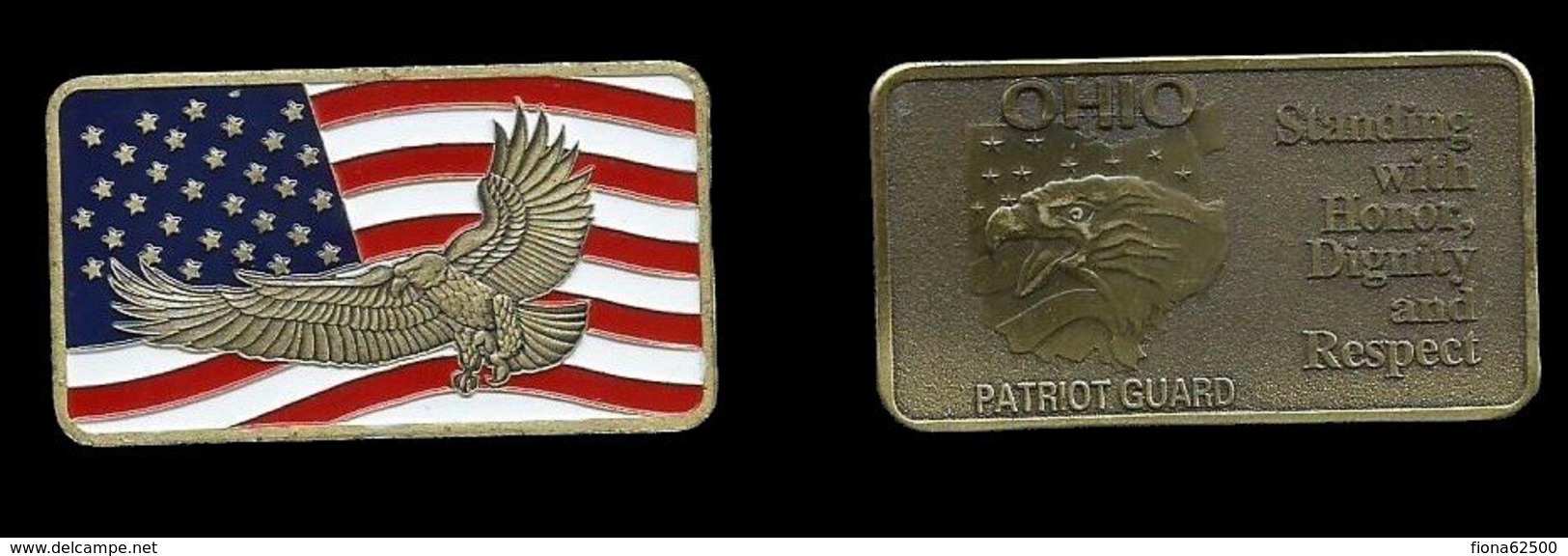 PLAQUETTE . HONNEUR , DIGNITE , RESPECT . OHIO PATRIOT GUARD . - Autres & Non Classés