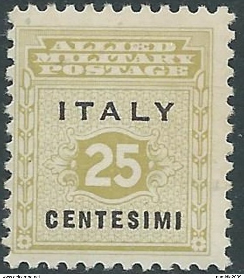 1943 OCCUPAZIONE ANGLO AMERICANA SICILIA 25 CENT MNH ** - UR45-8 - Anglo-american Occ.: Sicily