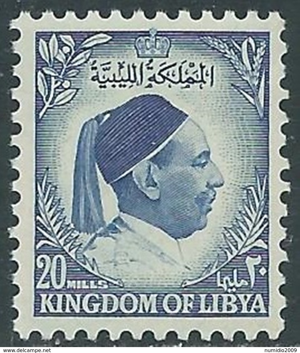 1952 LIBIA REGNO EFFIGIE RE IDRISS 20 M MNH ** - UR47 - Libia