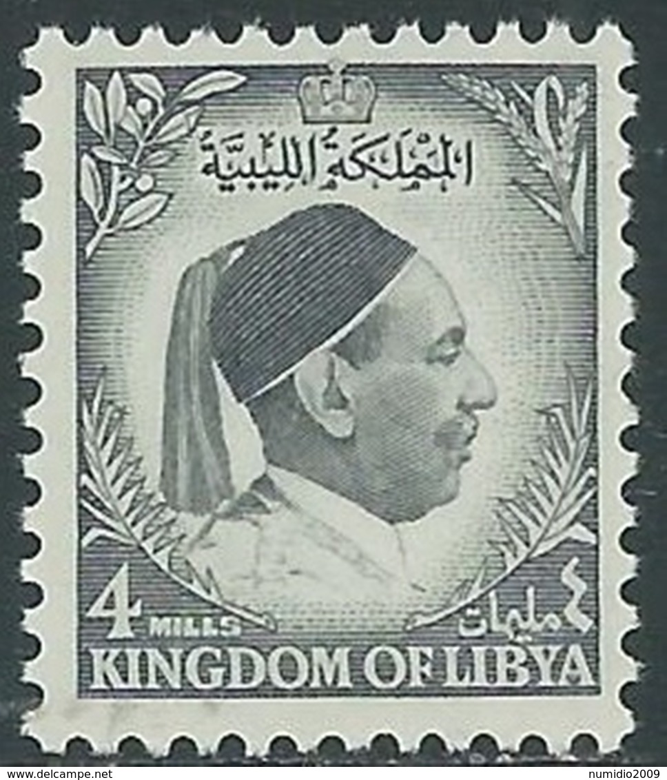 1952 LIBIA REGNO EFFIGIE RE IDRISS 4 M MNH ** - UR45-9 - Libia