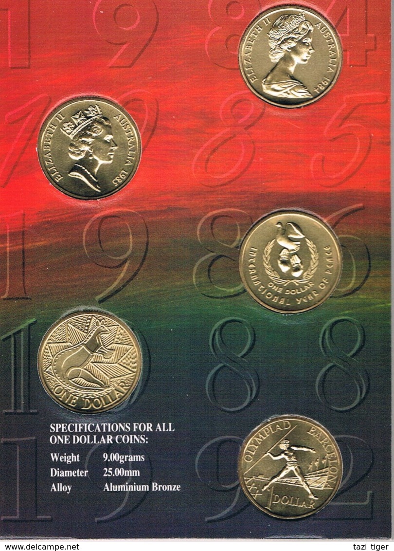 Australia • $1 • Uncirculated Five Coin Set - Sonstige & Ohne Zuordnung