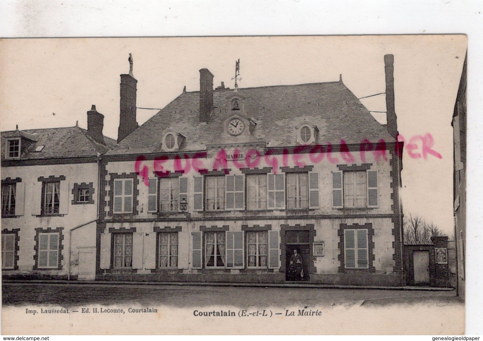 28 - COURTALAIN - LA MAIRIE  CARTE PRECURSEUR - Courtalain