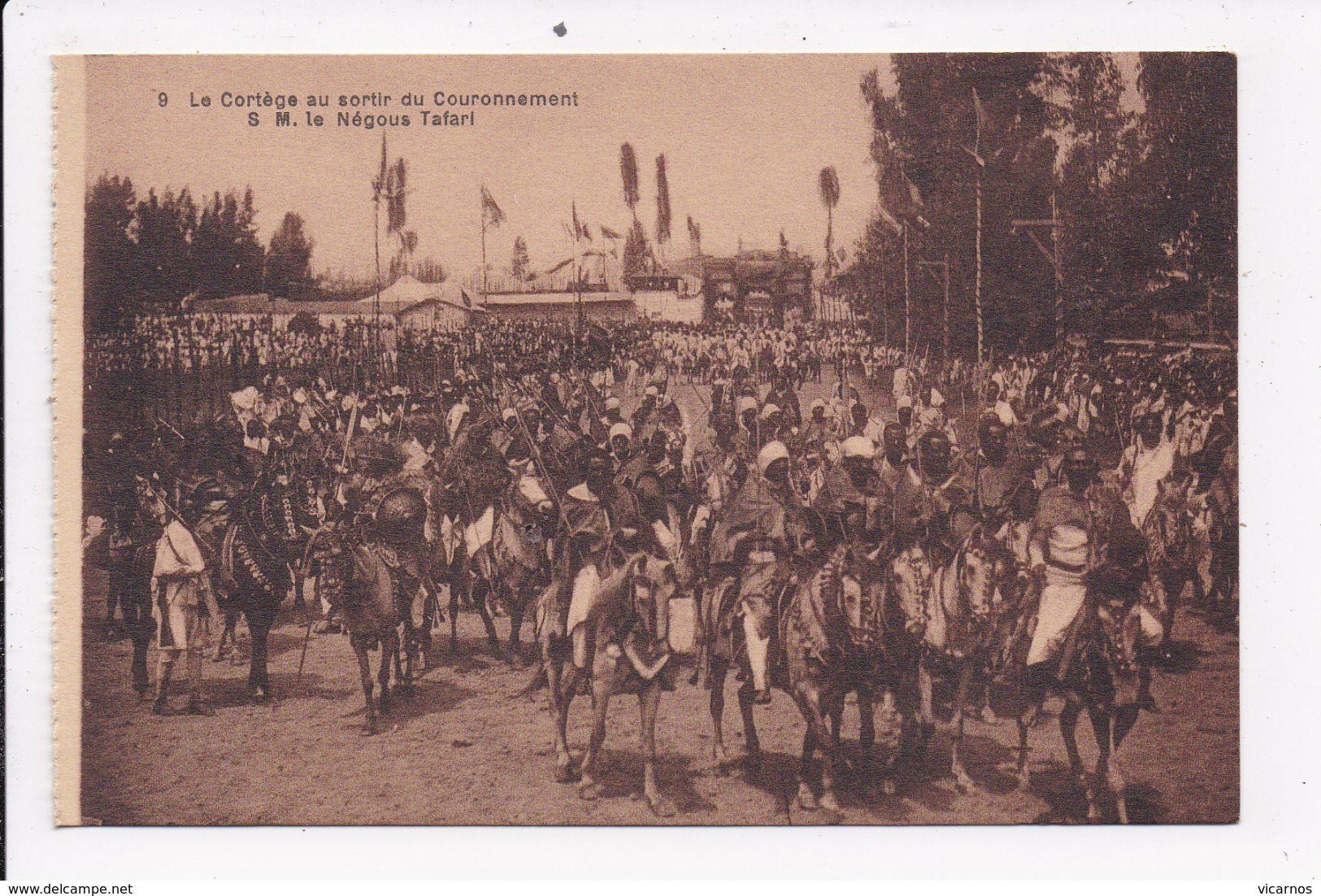 CP ETHIOPIE Le Cortege Au Sortir Du Couronnement S.M. Le Negous Tafari - Etiopía