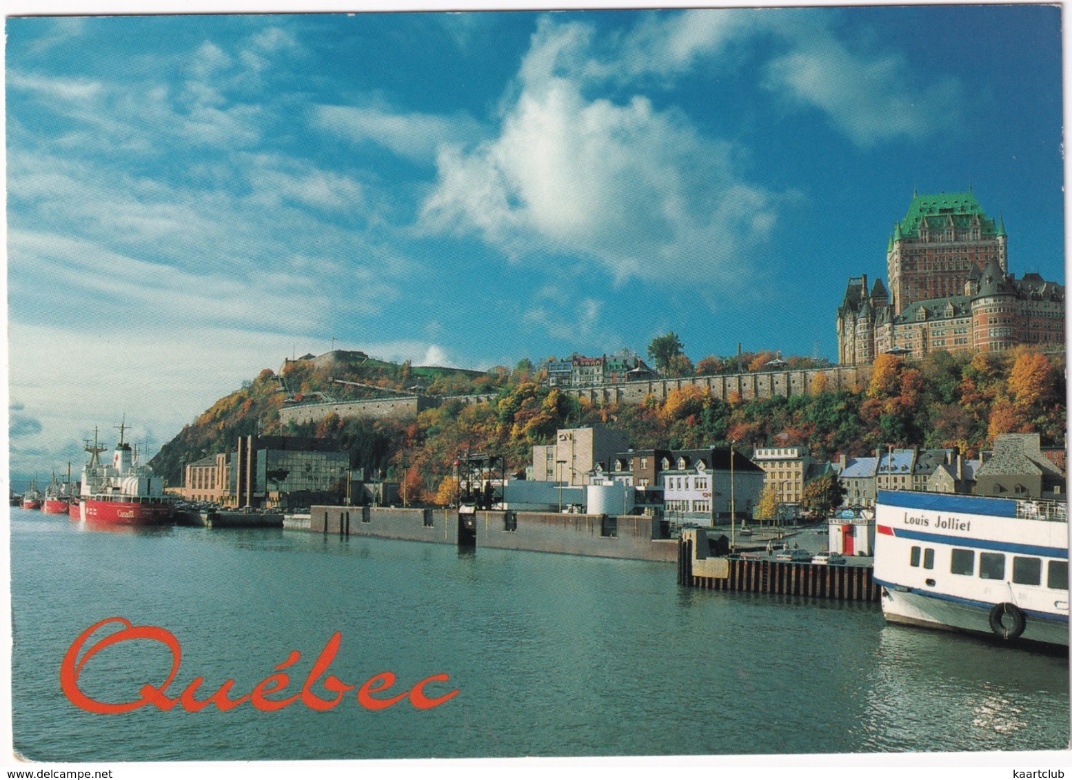 Québec - Le Chateau Frontenac: Vue Du Fleuve Saint-Laurent  - (Canada) - Québec - Château Frontenac