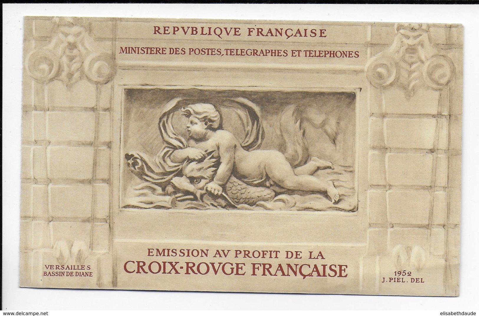 1952 - CARNET CROIX-ROUGE ** (TRES LEGERES ADHERENCES SUR LA GOMME DES TIMBRES) - COTE = 550 EUR. - Croix Rouge