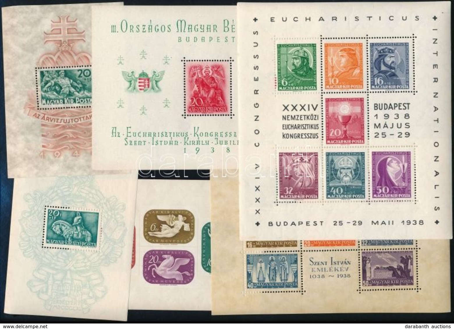 ** 1938-1941 Eucharisztikus, ORBÉK, Szent István, Árvíz, Mátyás, Művész Blokkok (28.000) - Other & Unclassified