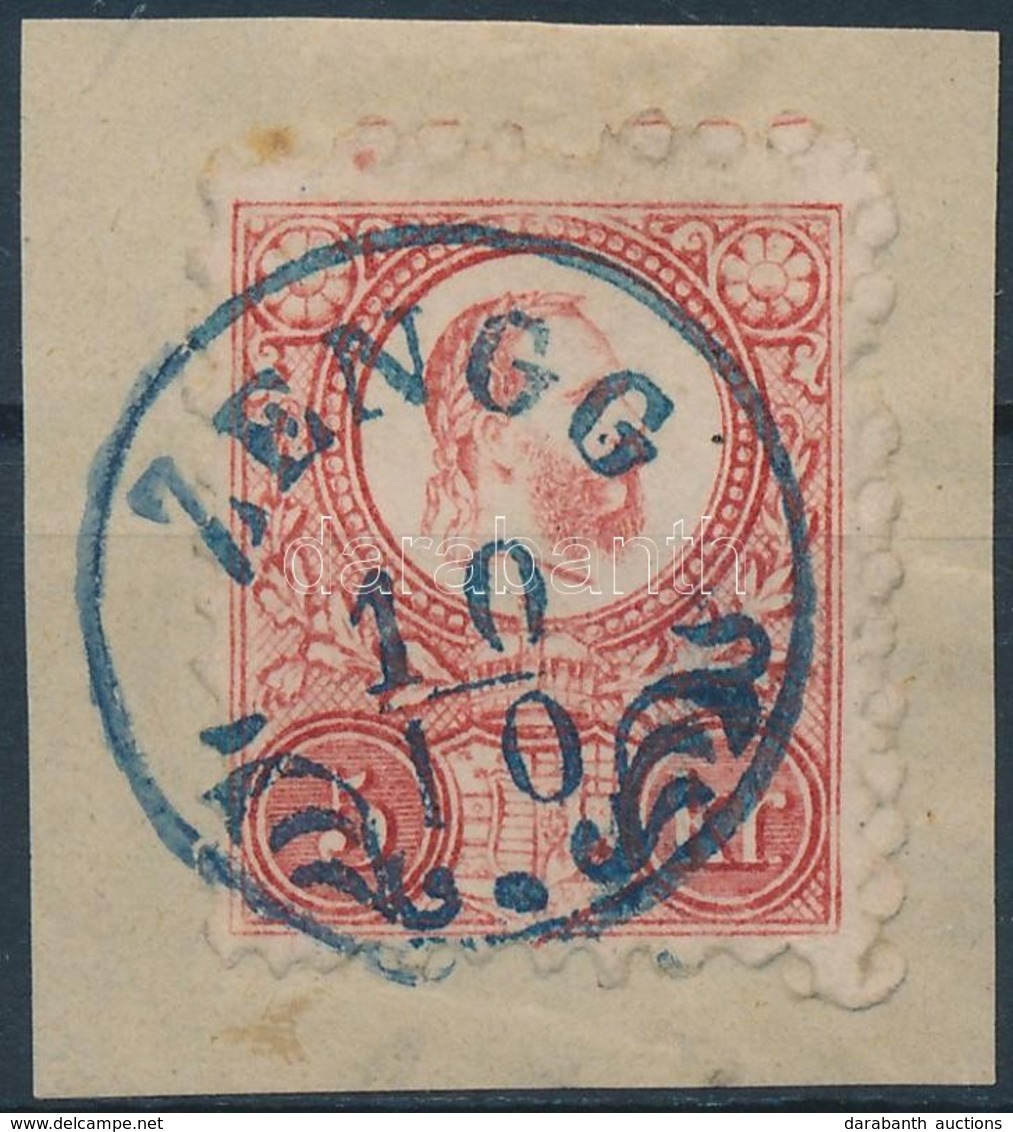 1871 Réznyomat 5kr 'ZENGG' Kék Bélyegzővel (Gudlin 800 Pont) - Other & Unclassified