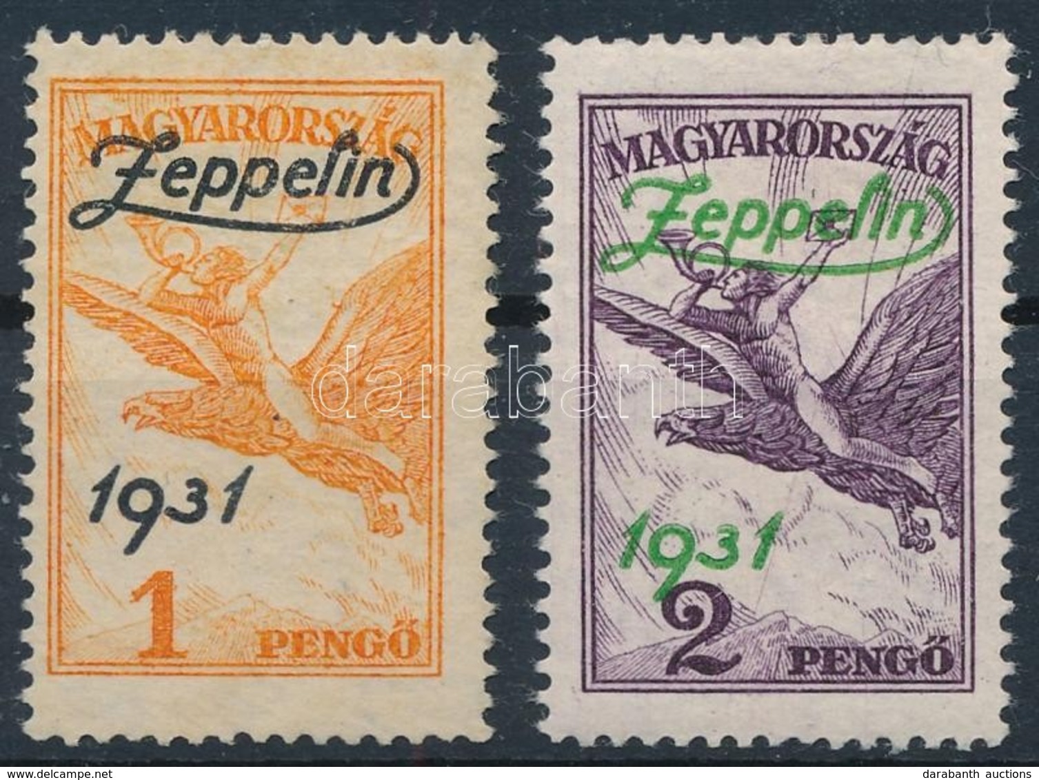 (*) * 1931 Zeppelin Sor, Az 1P Gumi Nélkül - Autres & Non Classés