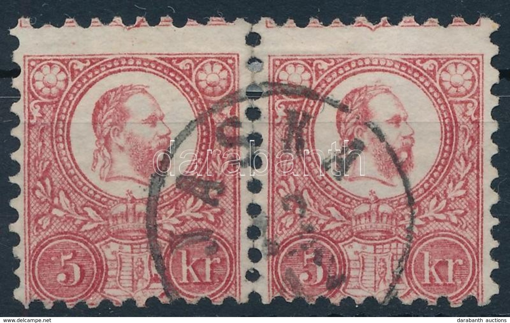 O 1871 Réznyomat 5kr Képbe Fogazott Pár 'JASKA' (Gudlin 200 Pont) - Andere & Zonder Classificatie