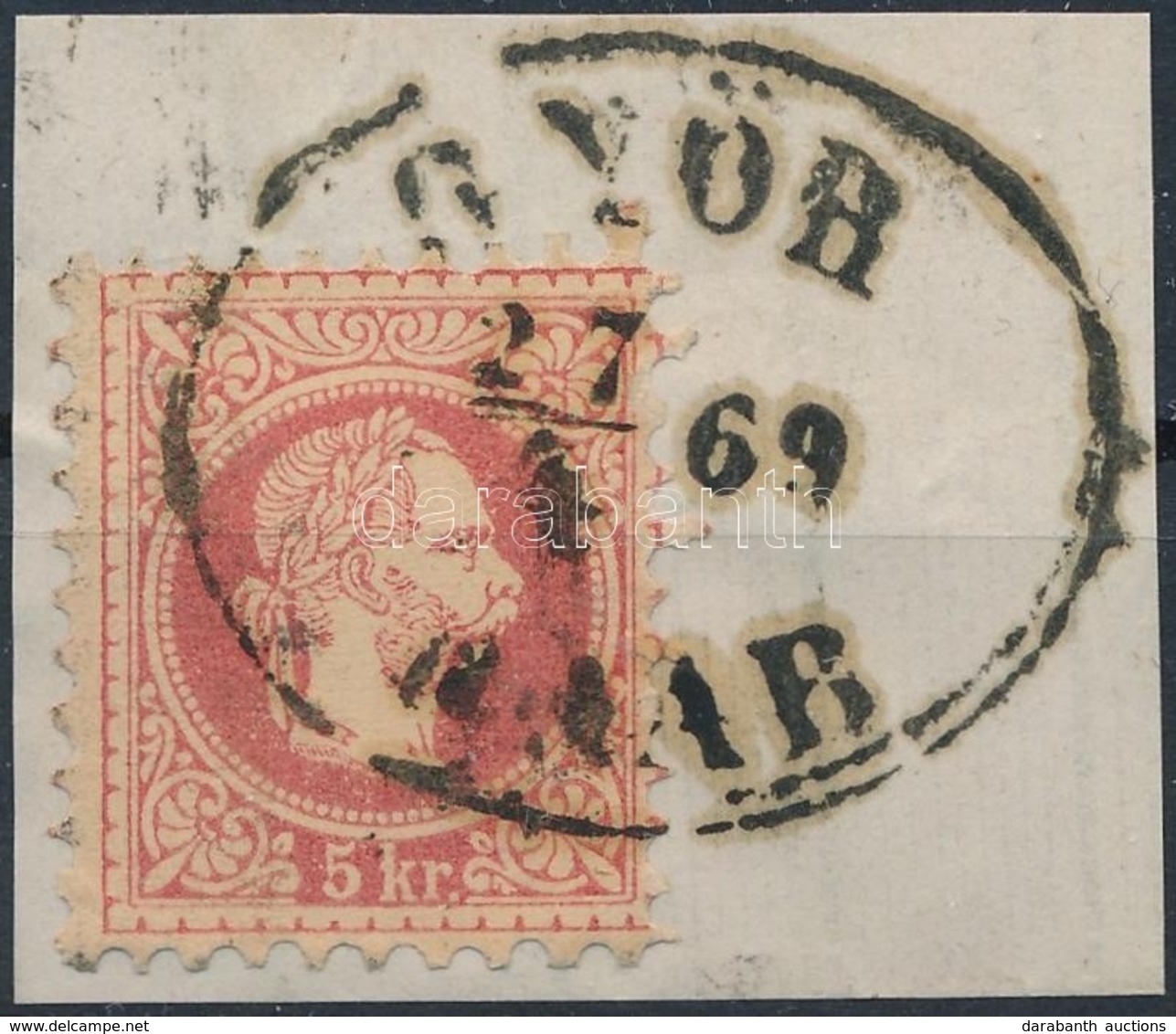 1867 5kr Kétnyelvű 'GYŐR RAAB' - Andere & Zonder Classificatie