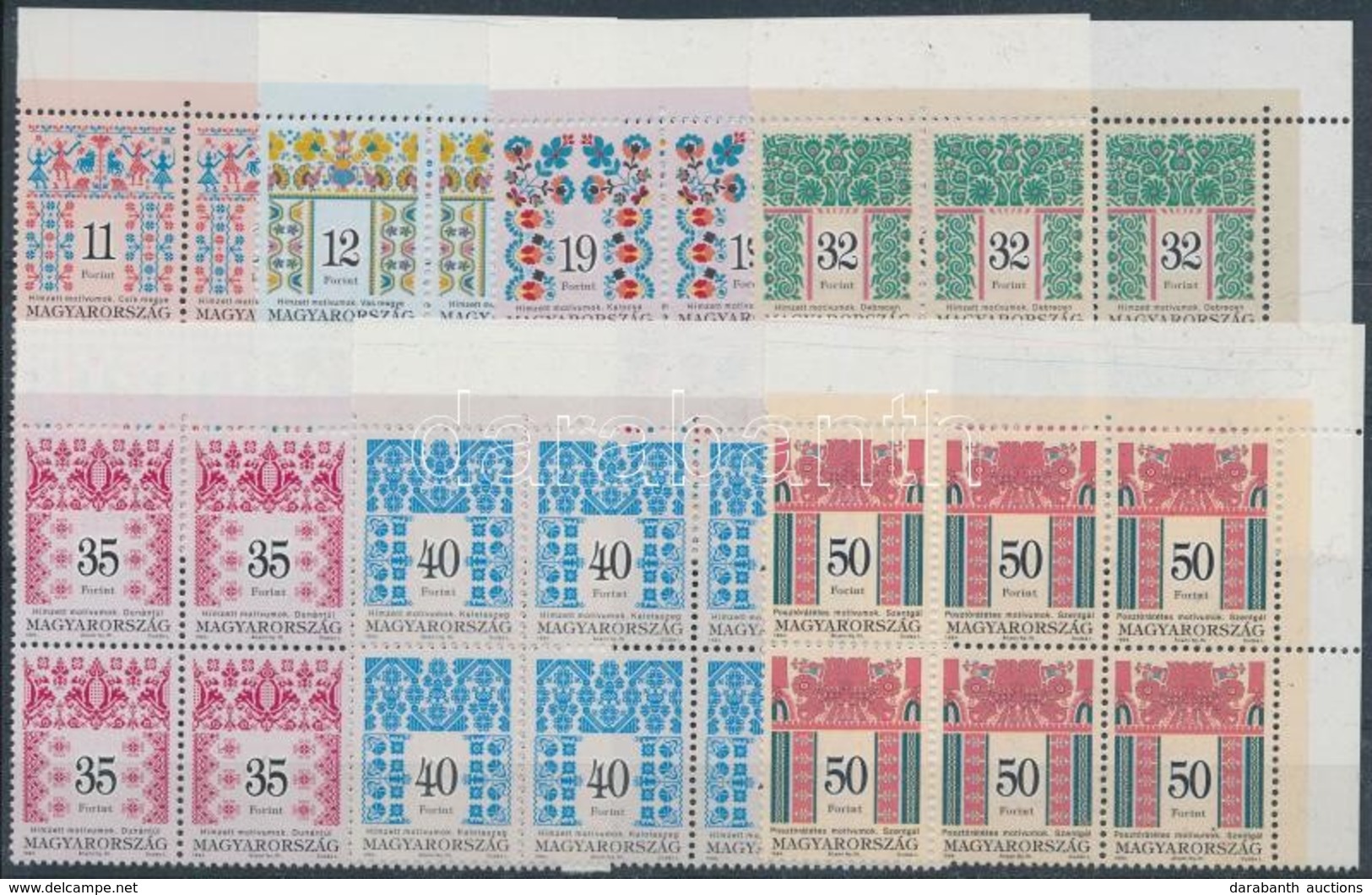 ** 1994 Magyar Népművészet (I.) 6 Sor, ívsarki 6-os Tömbökben (12.000) - Andere & Zonder Classificatie