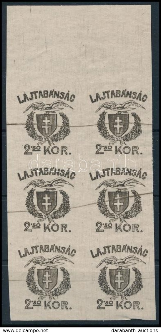 (*) Nyugat-Magyarország VII. 1921 2,50K Próbanyomat ívszéli 6-os Tömbben - Other & Unclassified