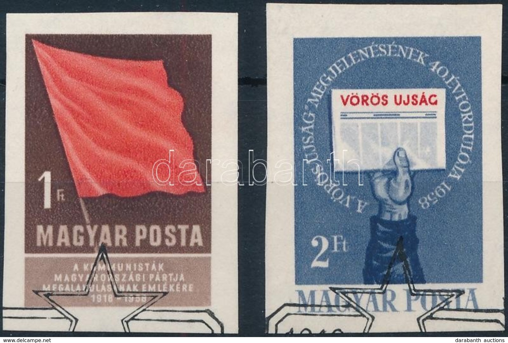 O 1958 Kommunisták Magyarországi Pártja (I.) Vágott Sor (4.000) - Other & Unclassified