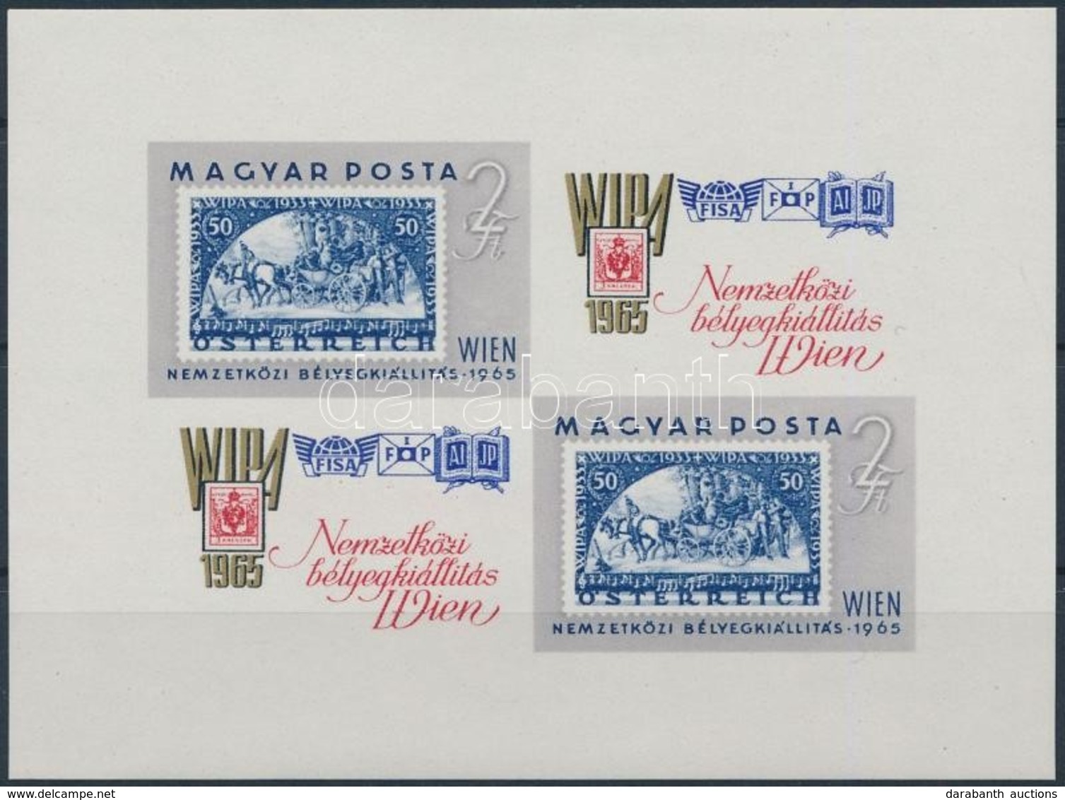 ** 1965 WIPA Vágott Kisív (4.500) - Other & Unclassified