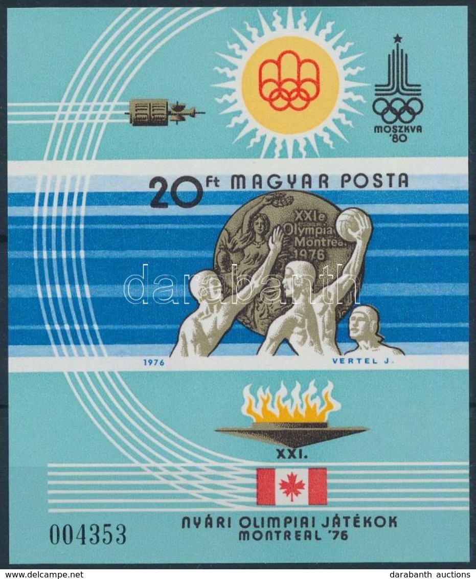 ** 1976 Olimpiai érmesek (III.) - Montreal Vágott Blokk (3.500) - Other & Unclassified