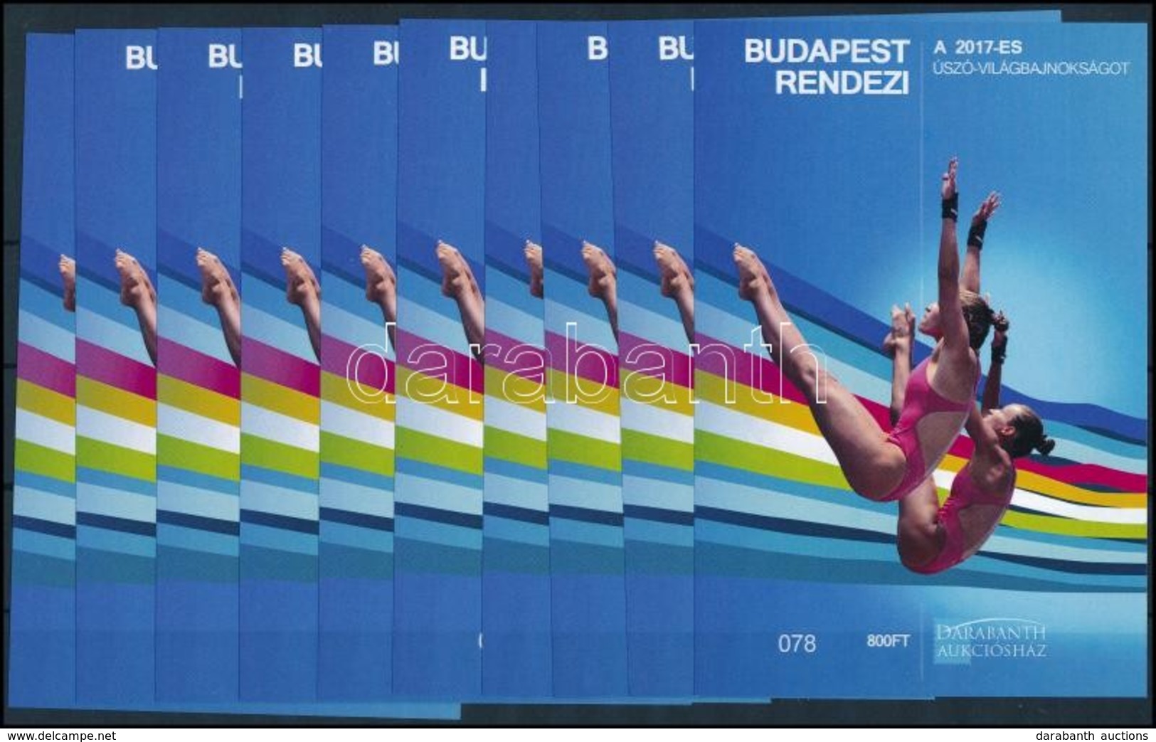 ** 2017 10 Db Budapest Rendezi A 2017-es úszó-világbajnokságot Emlékív (15.000) - Otros & Sin Clasificación