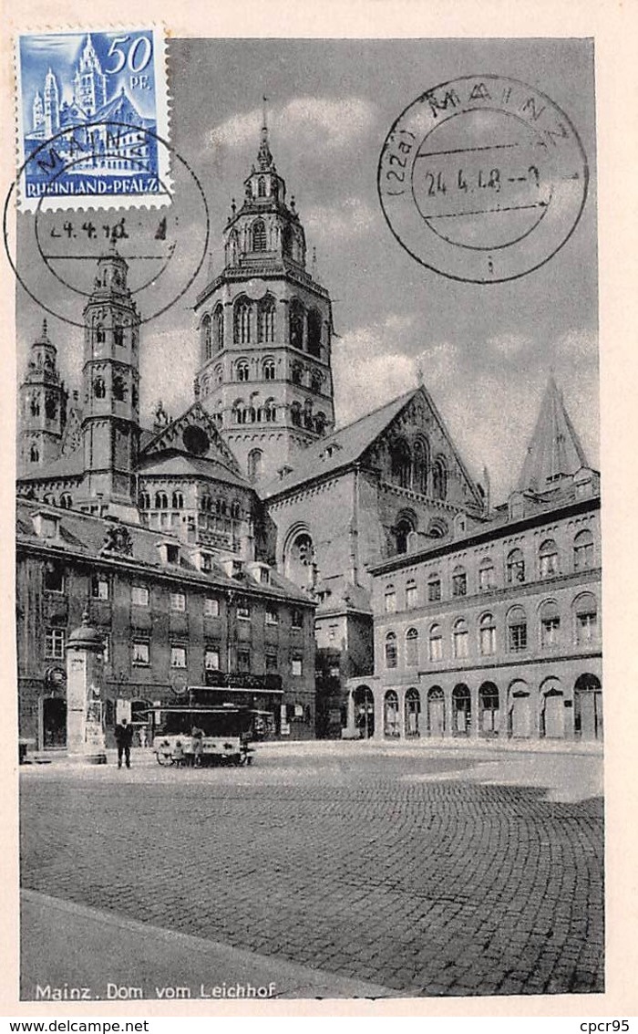 1948 .carte Maximum .allemagne .102527 . Rheinland Pfalz .cachet Mainz . - Other & Unclassified