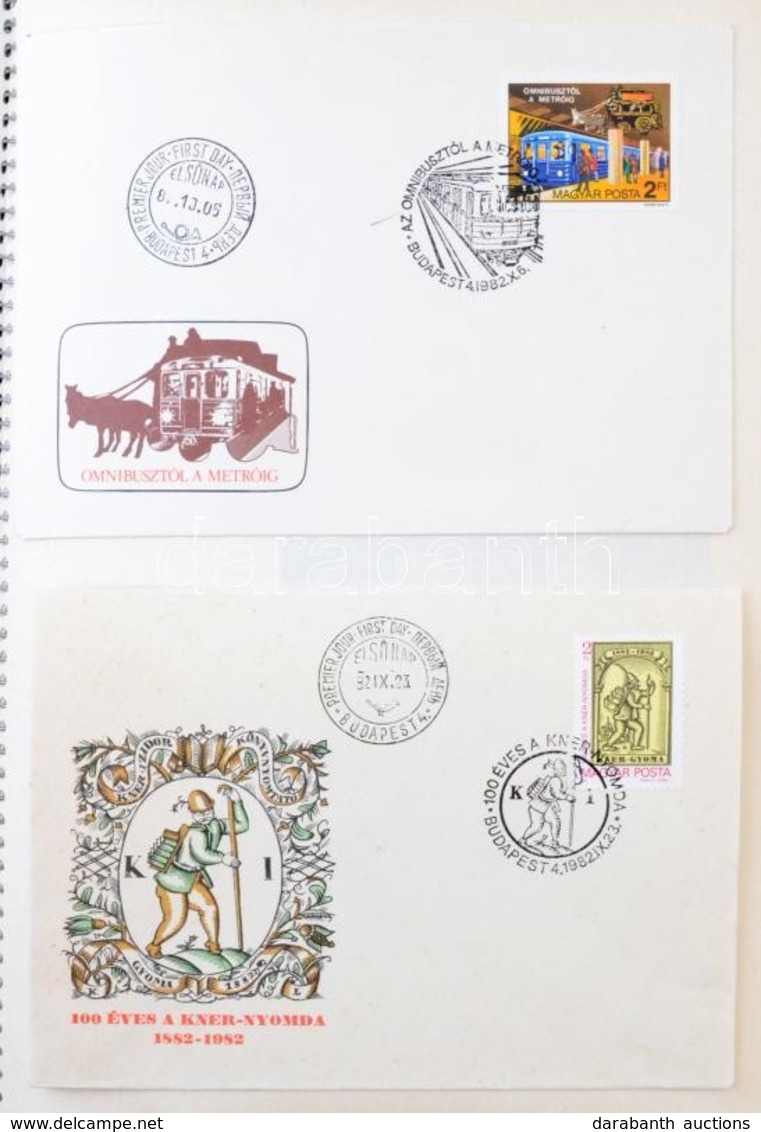 1983-1988 Szép FDC Gyűjtemény 2 Db Spirál Füzetben - Andere & Zonder Classificatie