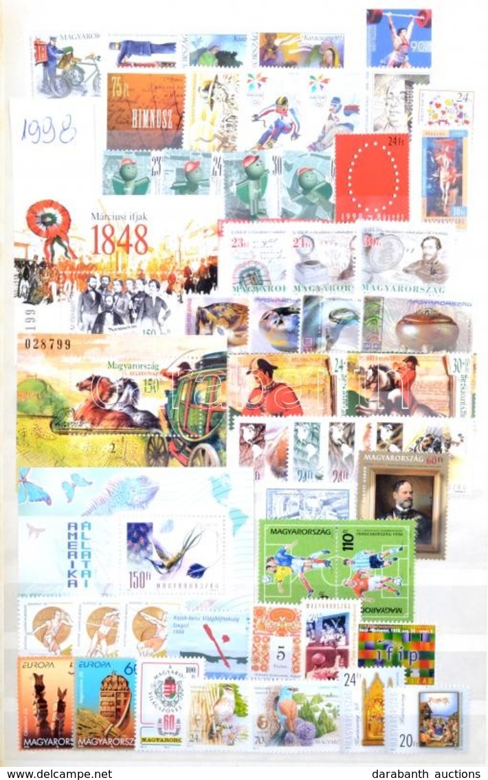 ** 1990-2003 Szépen Rendezett Postatiszta Gyűjtemény, Magas Katalógusérték, 16 Lapos A4-es Berakóban, Bordó Borítóval - Sonstige & Ohne Zuordnung