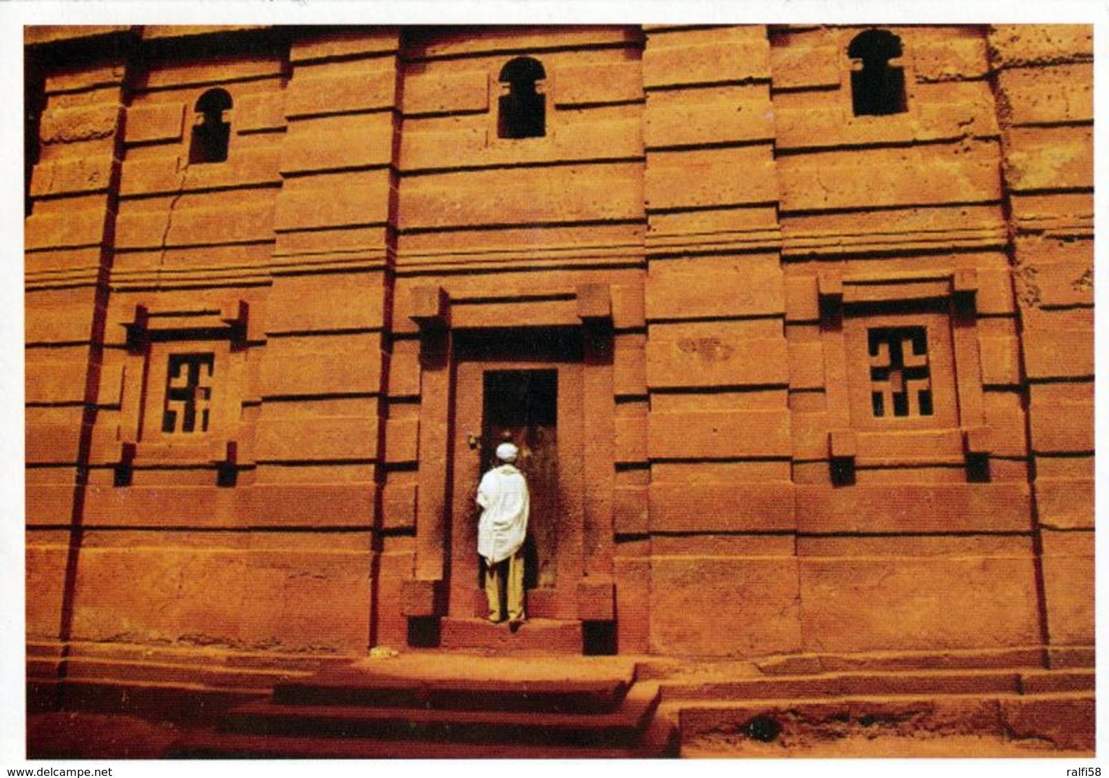 1 AK Äthiopien Ethiopia * Felsenkirche Bet Emmanuel In Lalibela - Erbaut Im 12. Jh. - Seit 1978 UNESCO Weltkulturerbe - Äthiopien