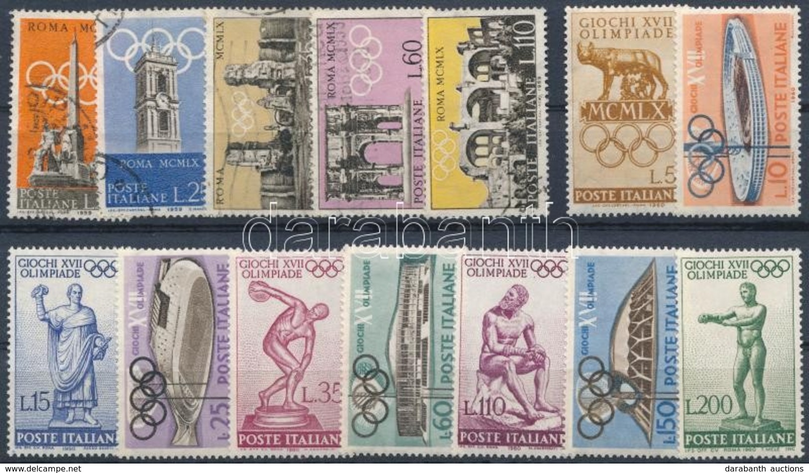 ** O Olaszország 1959-1960 2 Db Olimpia Sor - Andere & Zonder Classificatie