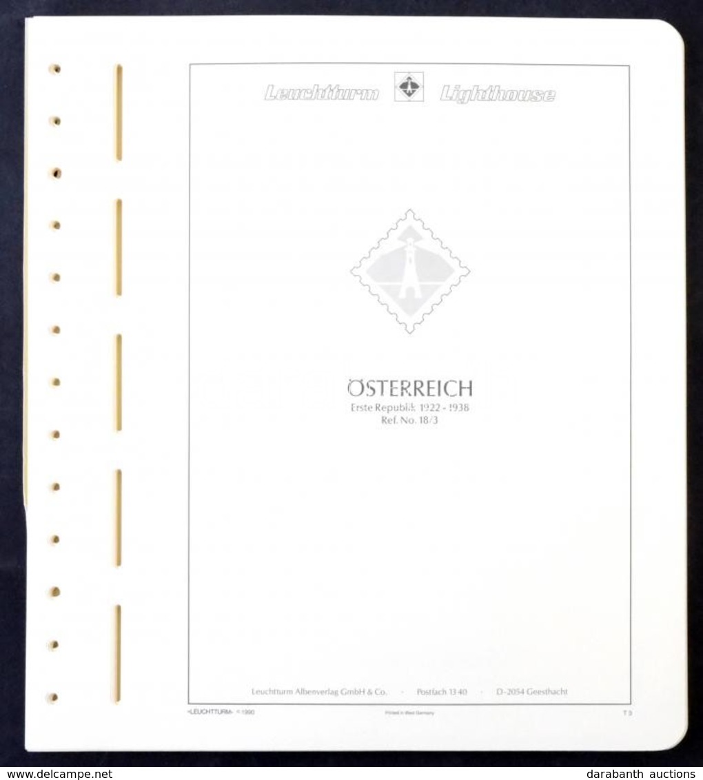 Leuchtturm Ausztria Első Köztársaság 1922-1938 Falcmentes Előnyomott Albumlapok, Mappában - Sonstige & Ohne Zuordnung