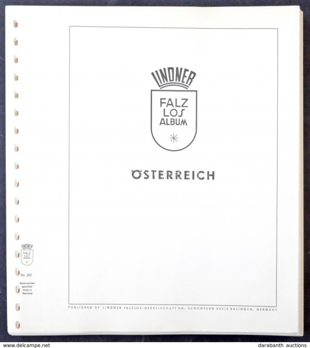 Lindner Ausztria Második Köztársaság 1945-1967  Falcmentes Előnyomott Albumlapok Mappában, Mappában - Sonstige & Ohne Zuordnung