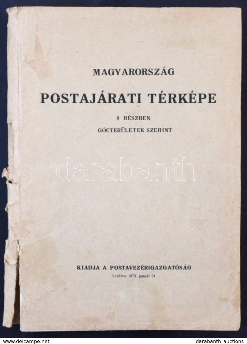 1973 Magyarország Postajárati Térképe 8 Részben - Andere & Zonder Classificatie
