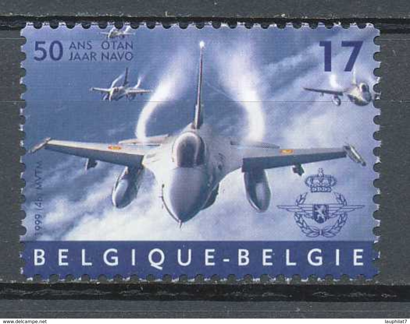 [154027]TB//**/Mnh-[2810] Belgique 1999, 50 Ans De L'OTAN-NATO, Avion De Combat F16, Force Aérienne, SNC - Aerei