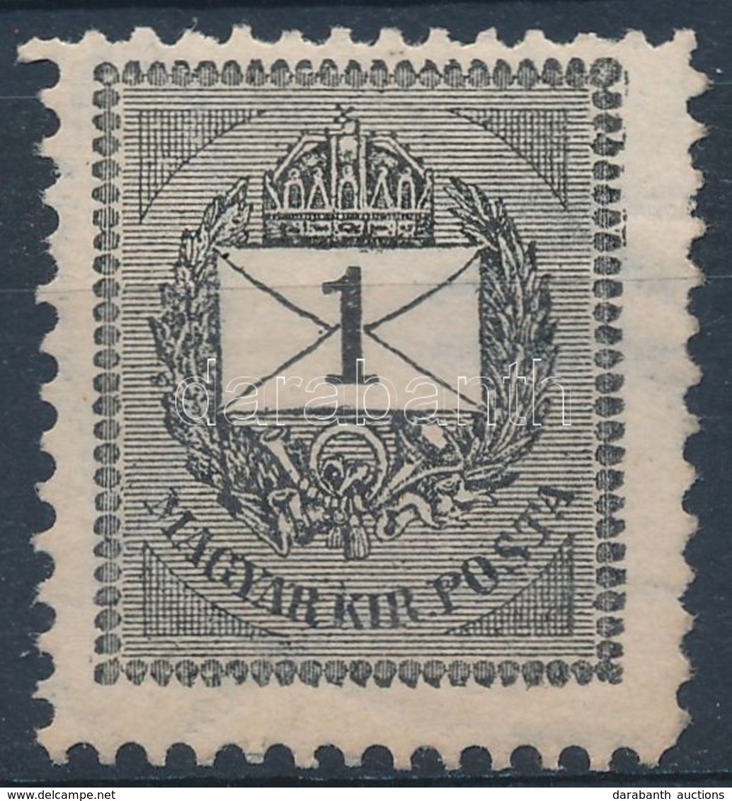 * 1889 Elektro 1kr Szélesre és Ferdén Fogazva - Andere & Zonder Classificatie