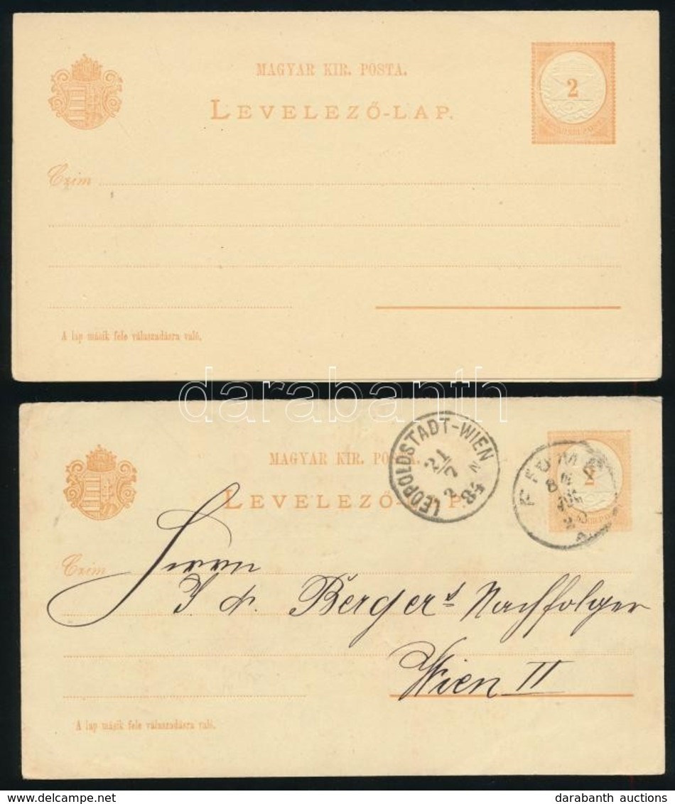 1880 Használatlan Válaszos Díjjegyes Levelezőlap + 1884-ben Feladott Tőlap 'FIUME' - Autres & Non Classés