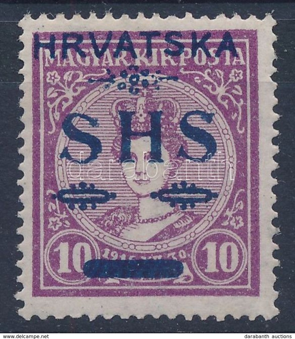 * SHS 1918 Koronázás 10f, Bodor Vizsgálójellel - Andere & Zonder Classificatie