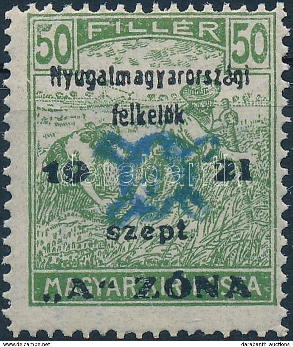 ** Nyugat-Magyarország II. 1921 Arató 50f Garancia Nélkül (18.000) - Other & Unclassified