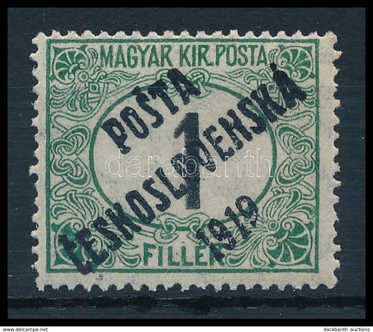 ** Posta Ceskoslovenska 1919 Feketeszámú Portó 1f Garancia Nélkül (**400.000) - Other & Unclassified