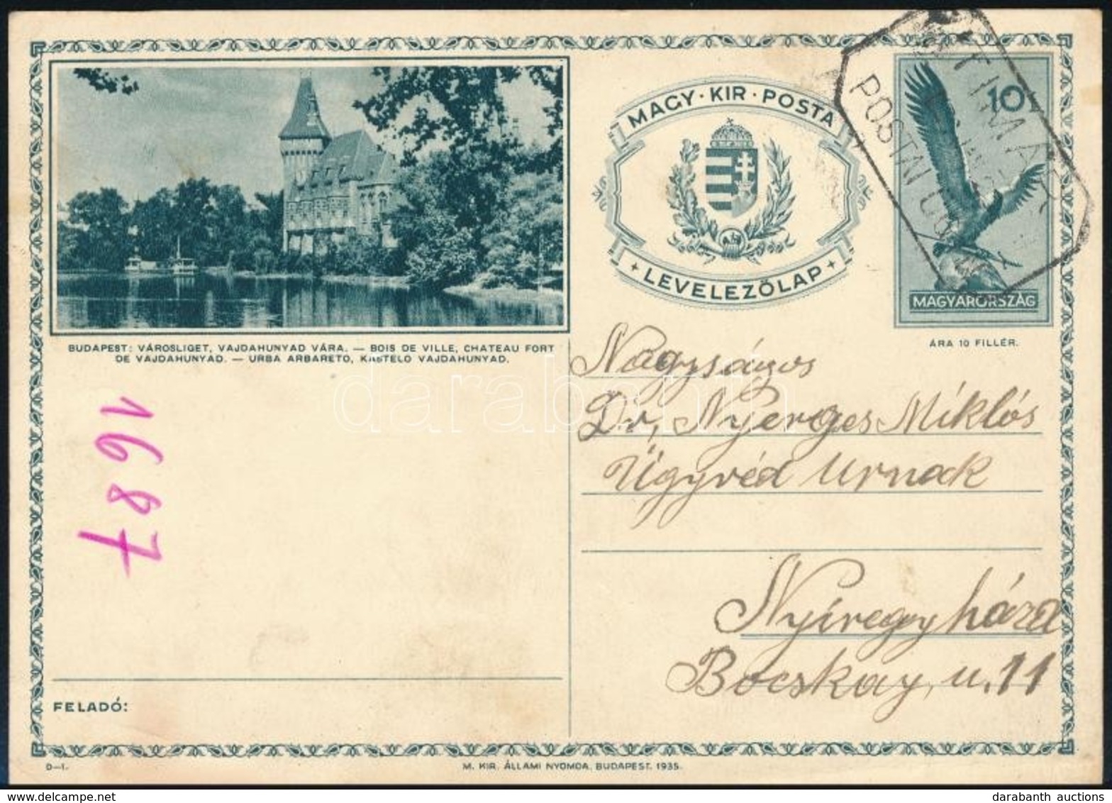 1936 Képes Díjjegyes Levelezőlap TÍMÁR Postaügynökségi Bélyegzéssel / Postcard With Postal Agency Postmark - Other & Unclassified