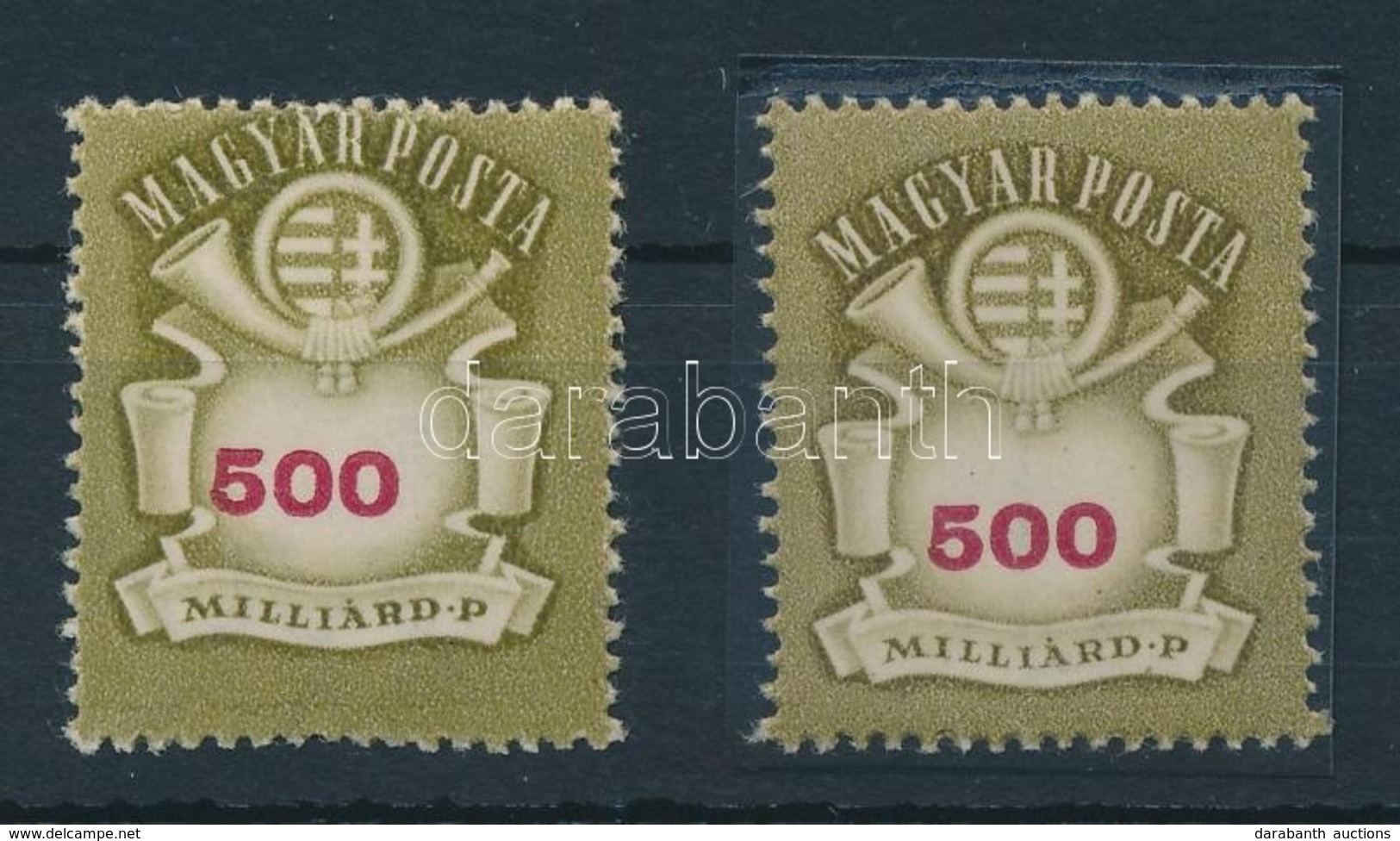 ** 1946 Milliárdos 500 Milliárd P Erősen Elfogazott Bélyeg Eltolódott értékszámmal - Other & Unclassified