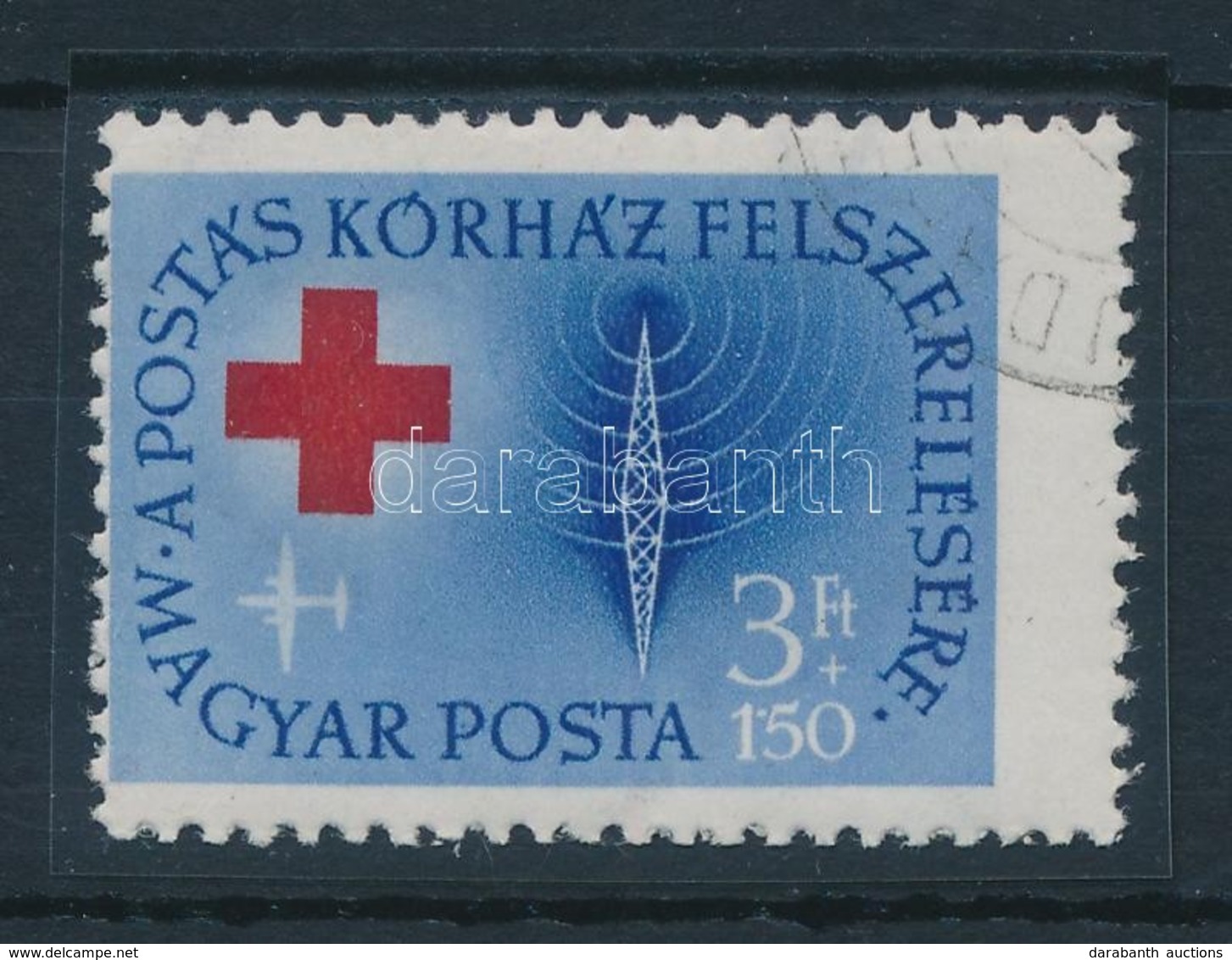 O 1957 Postáskórház 3 Ft Elfogazva - Autres & Non Classés