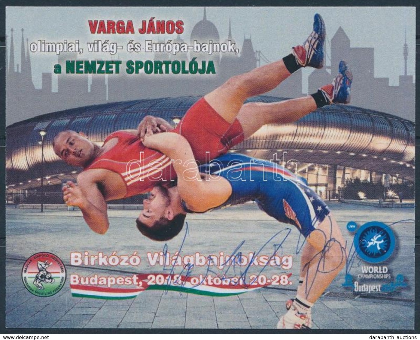 ** 2018 Varga János A Nemzet Sportolója Emlékív Aláírással - Other & Unclassified
