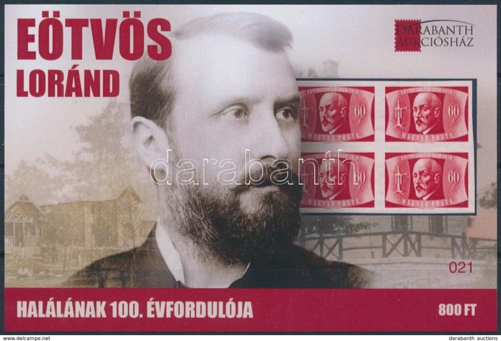 ** 2019 Eötvös Loránd Halálának 100. évfordulója Emlékív - Sonstige & Ohne Zuordnung