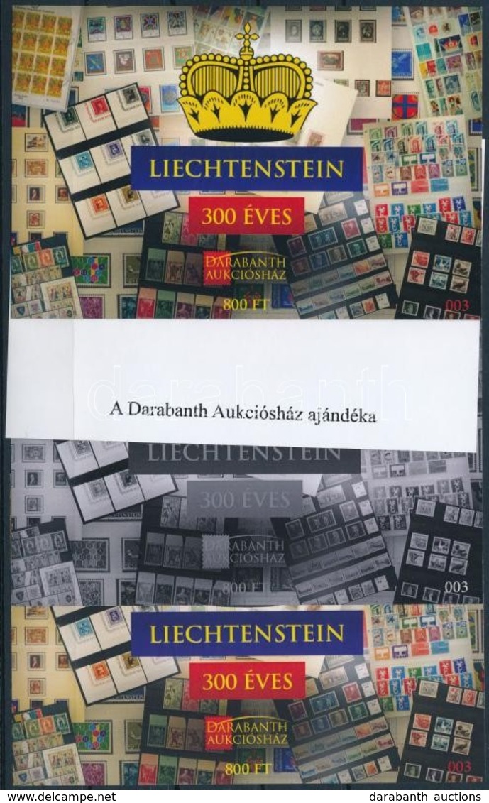 ** 2019 Liechtenstein 300 éves 4 Db-os Emlékív Garnitúra No 003 - Other & Unclassified