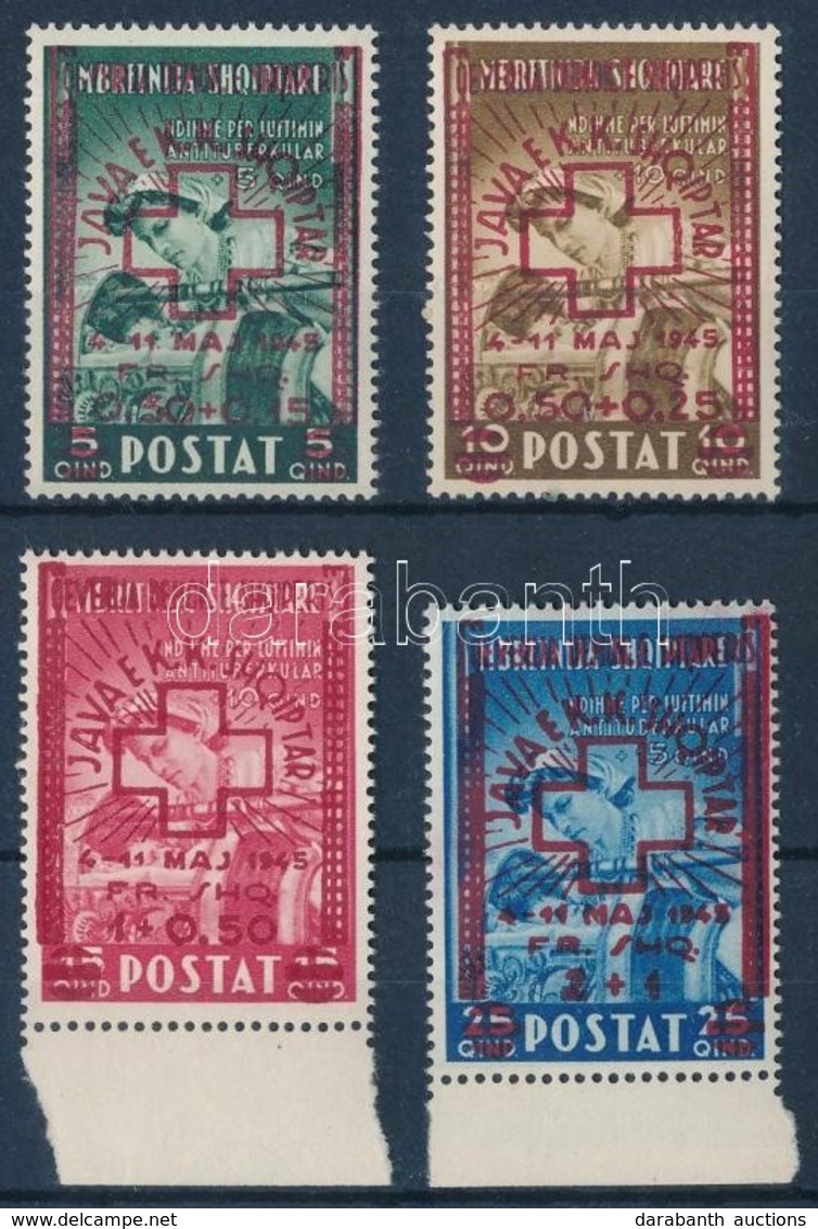 ** 1945 Vöröskereszt Felülnyomott Sor Mi 375-378 - Autres & Non Classés