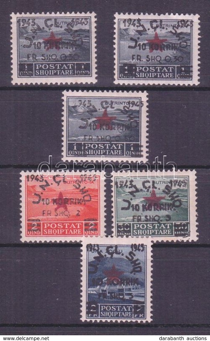 ** 1945 2 éves A Néphadsereg Mi 368-370 + 372-374 - Other & Unclassified